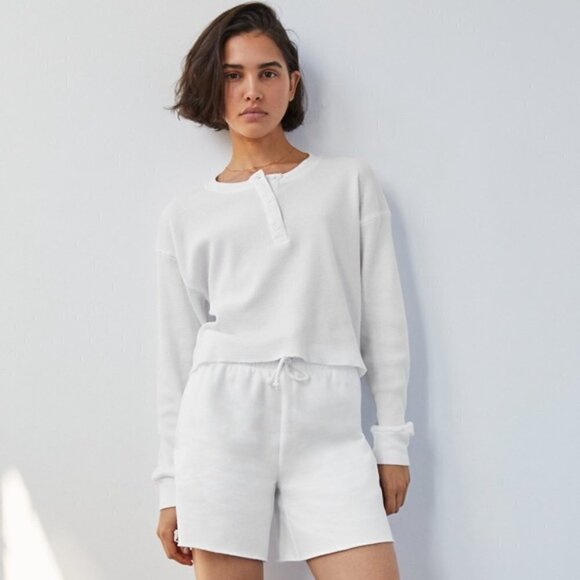 𝅺TNA | Alamo Henley Thermal Top Grey Xxs - Picture 3 of 10